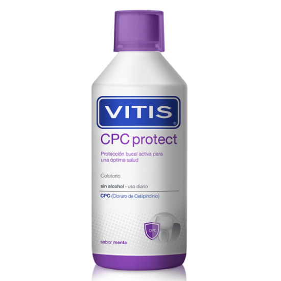 Imagen de VITIS-CPC PROTECT SIN ALCOHOL SABOR MENTA ENJUAGUE BUCAL 500 ML
