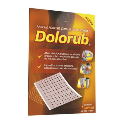 Imagen de Dolorub con hilos de cobre parche adhesivo poroso 12 cms x 17 cms x 1 unidad 