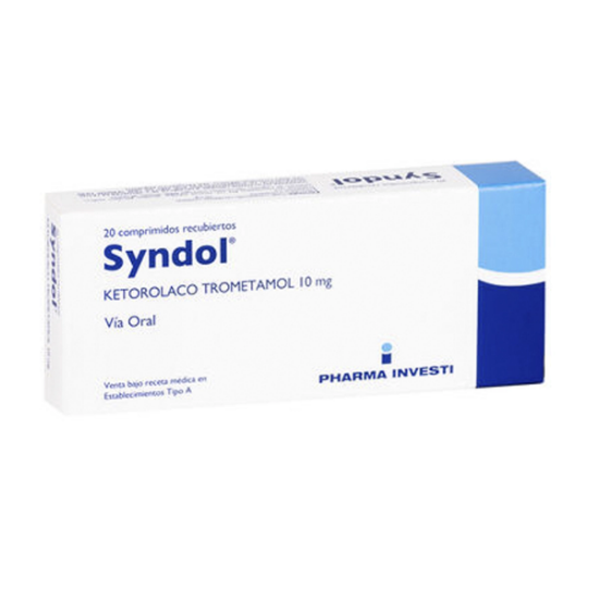 Imagen de SYNDOL 10 MG 20 COMPRIMIDOS RECUBIERTOS (KETOROLACO)