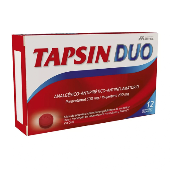 Imagen de TAPSIN DUO X 12 COMP (PARACETAMOL+IBUPROFENO ) [300/200MG]