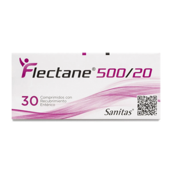 Imagen de Flectane 500 / 20 mg x 30 comprimidos de recubrimiento entérico