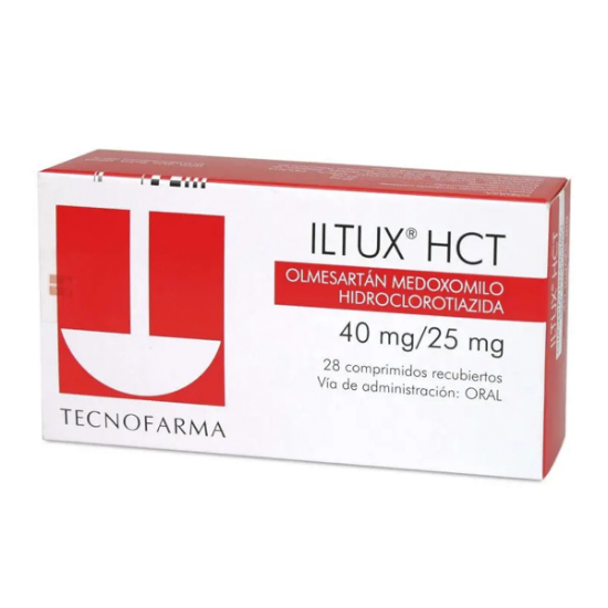 Imagen de ILTUX HCT 40/25 MG 28 COMPRIMIDOS RECUBIERTOS (OLMESARTAN+HCT)