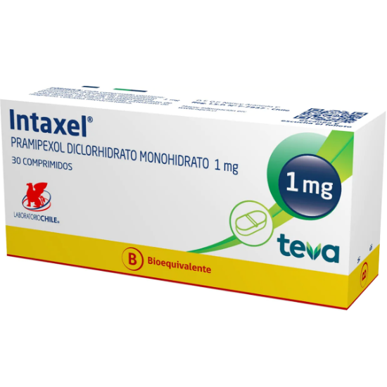 Imagen de INTAXEL 1 MG 30 COMPRIMIDOS [BE] (PRAMIPEXOL)