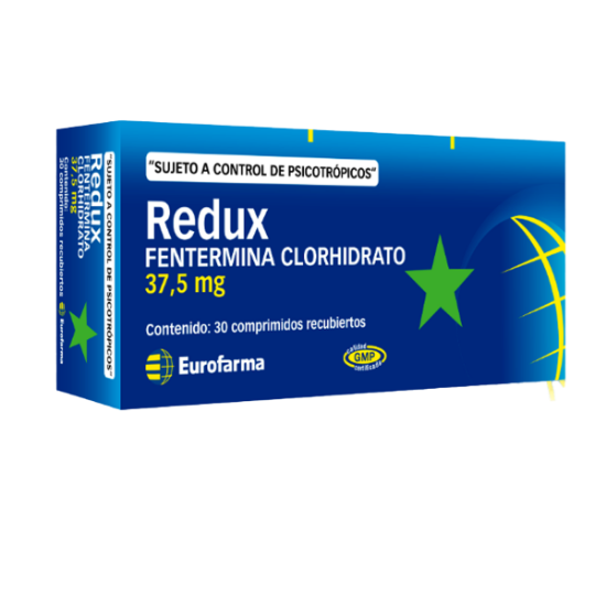 Imagen de REDUX 37,5 MG X 30 COMP. REC. (BE) (FENTERMINA)