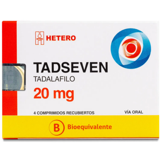 Imagen de TADSEVEN 20 MG 4 COMPIMIDOS RECUBIERTOS [BE] (TADALAFILO)