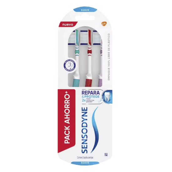 Imagen de SENSODYNE REPAIR & PROTECT CEPILLO SUAVE X 3 UNIDADES