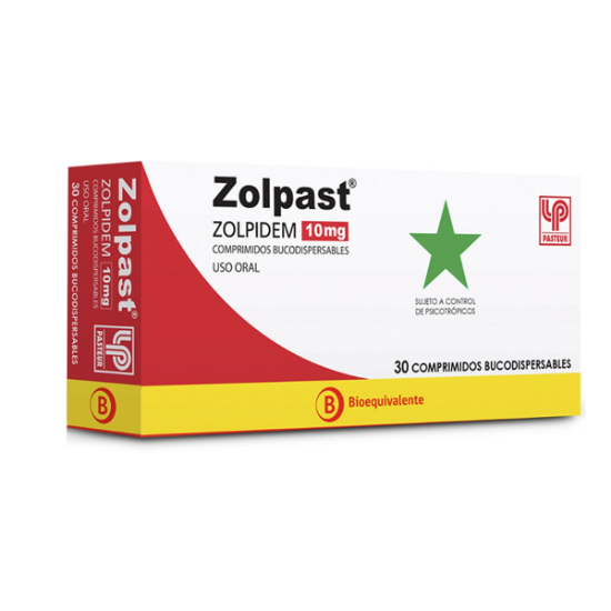 Imagen de ZOLPAST 10 MG 30 COMPRIMIDOS BUCODISPERSABLES [BE] (ZOLPIDEM)