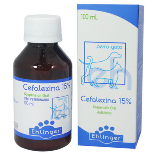 Imagen de VET CEFALEXINA 15% SUSP. ORAL FRASCO DE 100 ML