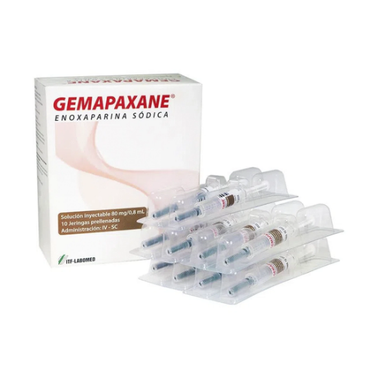 Imagen de GEMAPAXANE SOL INY 80MG / 0,8ML X 10 JERINGAS PRELLENADAS