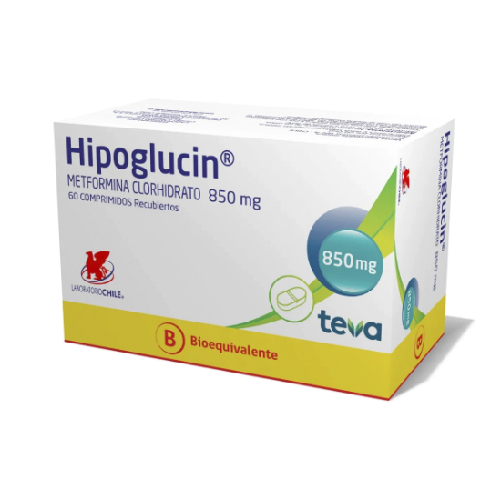 Imagen de HIPOGLUCIN 850 MG X 60 COMP. REC.