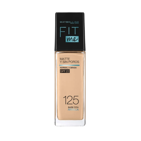 Imagen de MAYBELLINE BASE FIT ME MATTE+PORE FDN 125NUDE BEIGE