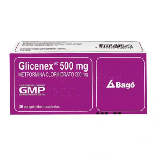 Imagen de GLICENEX DUO 500/ 2.5 MG X 30 COMP. REC.