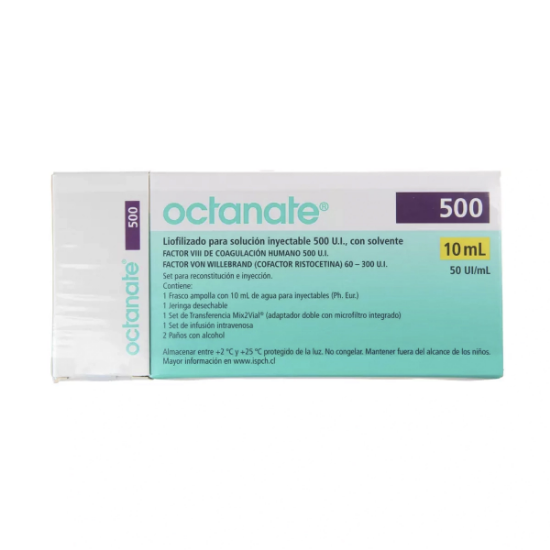 Imagen de OCTANATE 500 UI FVIII ANT LIOFIL+KIT ADM
