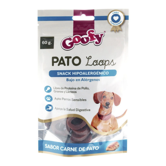 Imagen de VET GOOFY SNACK PATO LOOPS X 60G.
