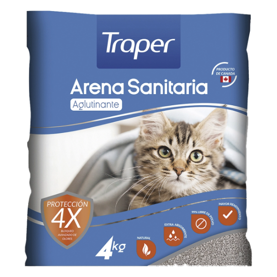 Imagen de VET TRAPER ARENA SANITARIA AGLUTINANTE X 4 KG.