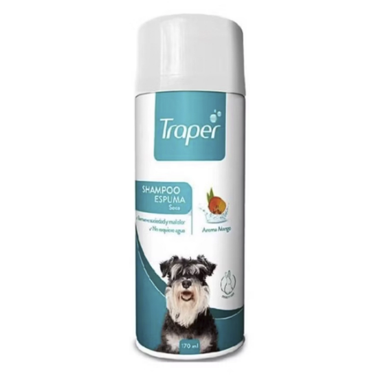 Imagen de VET TRAPER SHAMPOO PERRO ESPUMA SECA X 170 ML.