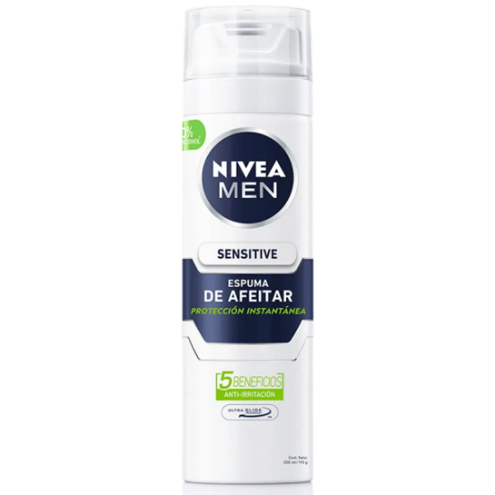 Imagen de NIVEA MEN ESPUMA DE AFEITAR SENSITIVE 200ML