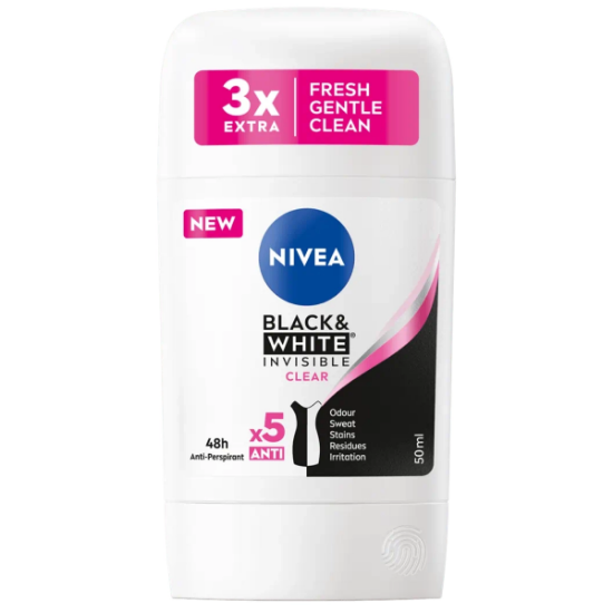 Imagen de NIVEA INVISIBLE BLACK &WHITE CLEAR STICK 50ML