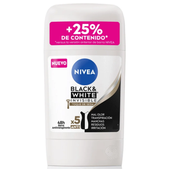 Imagen de NIVEA INVISIBLE BLACK & WHITE TOQUE SEDA STICK 50ML