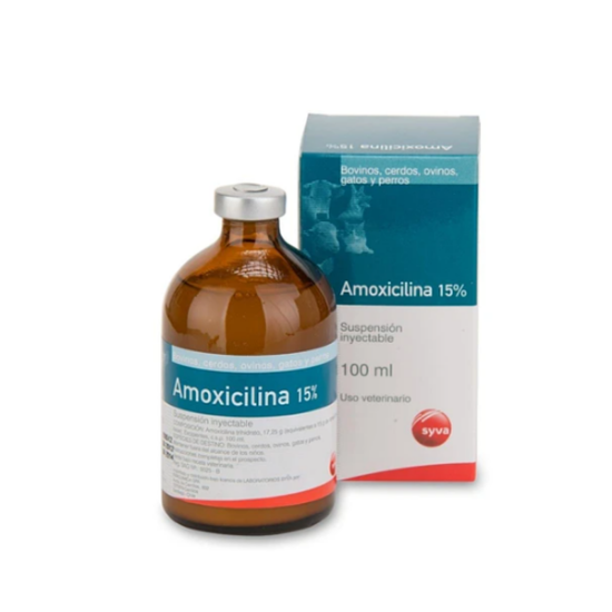 Imagen de VET (MV) (RR) AMOXICILINA 15 % SUSP INY. X 100 ML.