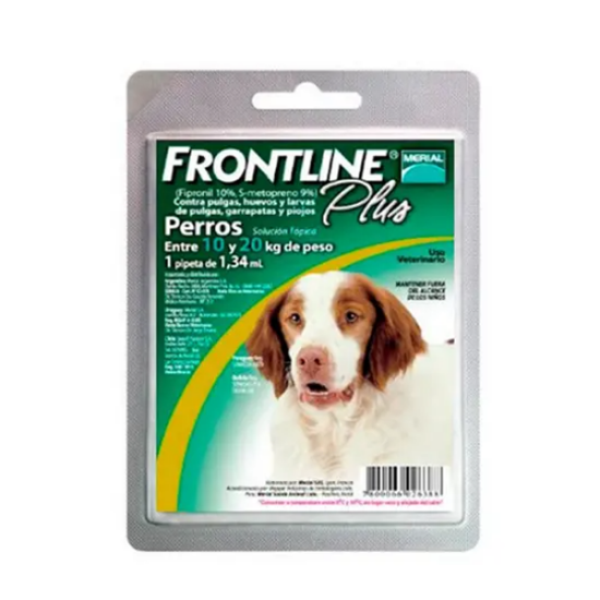 Imagen de VET FRONTLINE PLUS ESTUCHE 1 PIPETA 1.34 ML DOG 10-20 KG