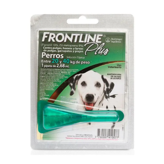 Imagen de VET FRONTLINE PLUS ESTUCHE 1 PIPETA 2.68 ML DOG 20-40 KG