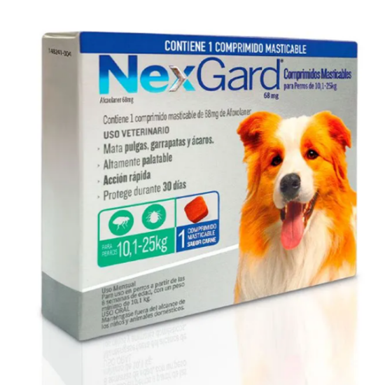 Imagen de VET NEXGARD CAJA X 1 TABLETA MASTICABLE 68MG 10-25 KG
