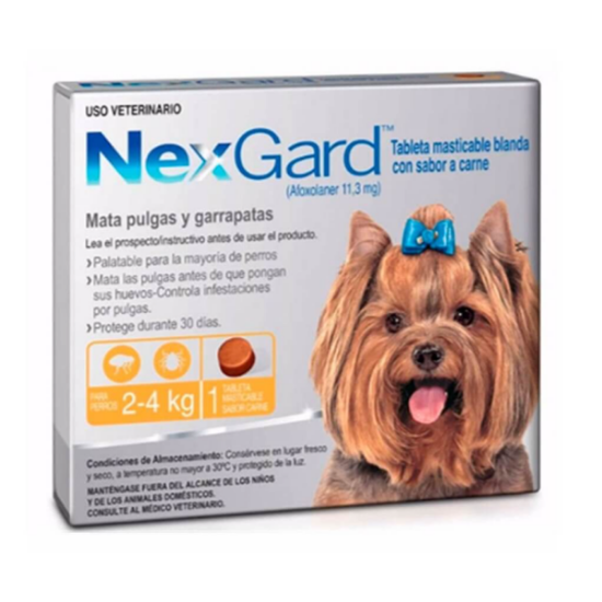 Imagen de VET NEXGARD CAJA X 1 TABLETA MASTICABLE 11.3MG 2-4 KG