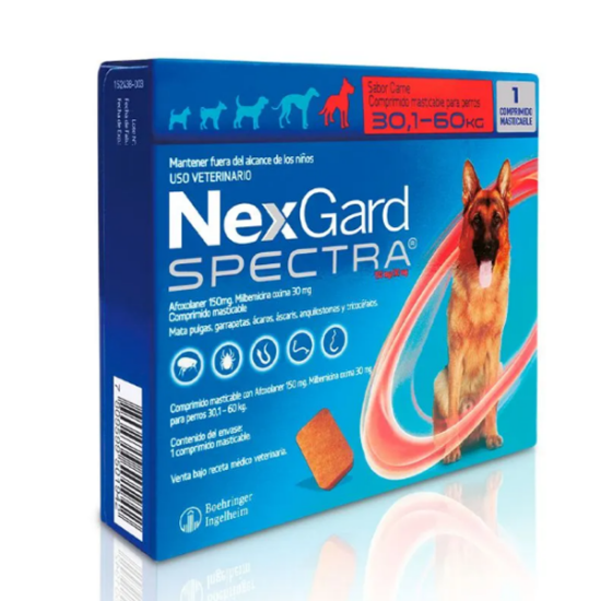 Imagen de VET NEXGARD SPECTRA CAJA X 1 TABLETA MASTICABLE 30.1 - 60 KG
