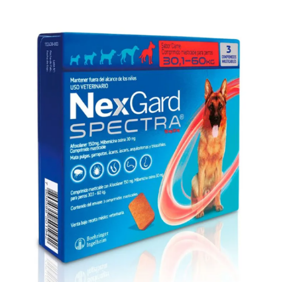 Imagen de VET NEXGARD SPECTRA CAJA X 3 TABLETA MASTICABLE 30.1 - 60 KG