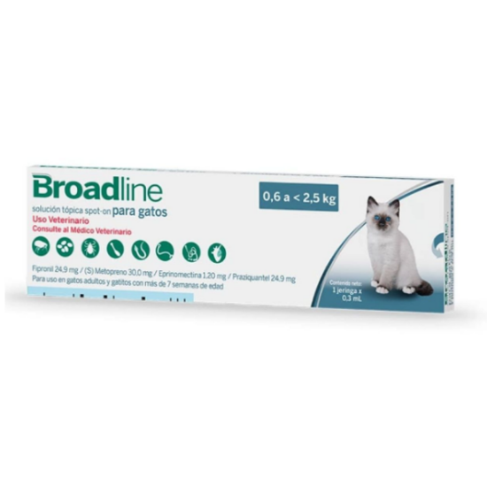 Imagen de VET BROADLINE CAJA X 1 JERINGA 0.3ML (GATOS DE 0.6 a 2.5 KG)