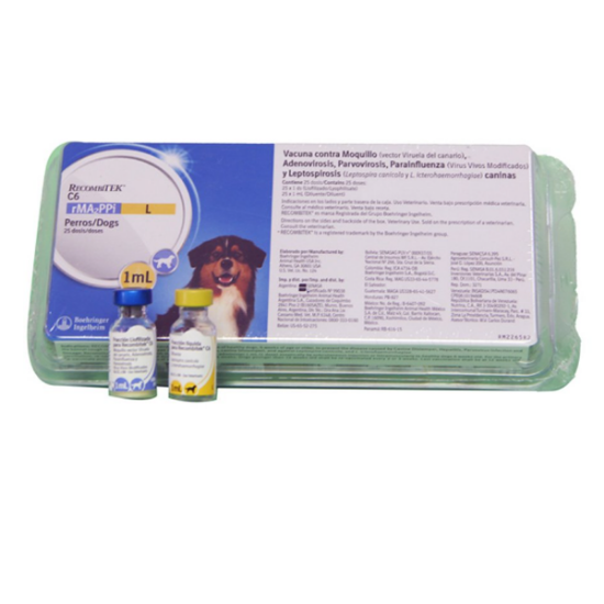 Imagen de VET (MV) (RR) RECOMBITEK C6 CAJA 25 FRASCOS X 1 DOSIS