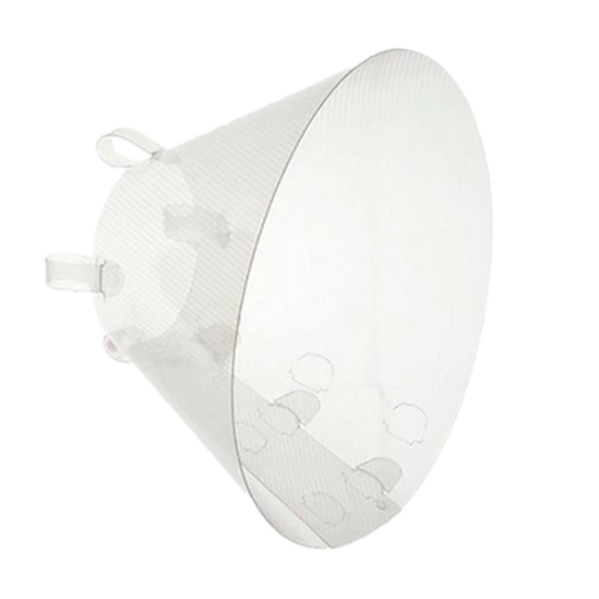 Imagen de VET COLLAR ISABELINO N°25 CMS. POLIETILENO BLANCO DE ALTA DENSIDAD X 0.8 MM.
