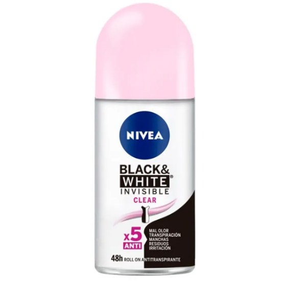 Imagen de Nivea mujer desodorante roll on invisible black & white clear x 50 ml