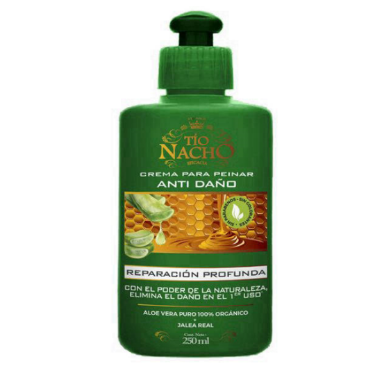 Imagen de Tio Nacho anti daño crema para peinar reparación profunda aloe vera x 250 ml