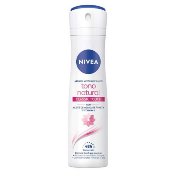 Imagen de Nivea desodorante spray aclarado natural classic touch x 150 ml