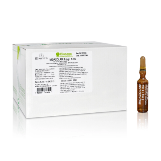 Imagen de MIDAZOLAM 5MG / 1ML CAJA X 5 AMP.