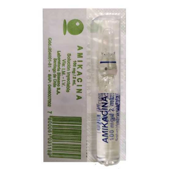 Imagen de AMIKACINA 100 MG / 2 ML SOL. INY. X 1 AMP.