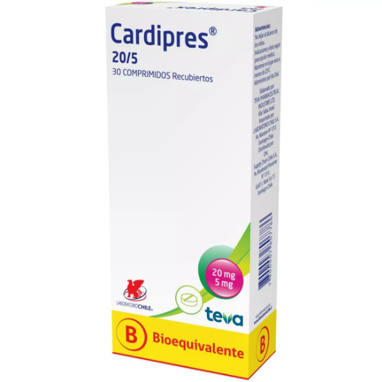 CARDIPRES 20/5 MG X 30 COMP. - Sistema Cardiovascular