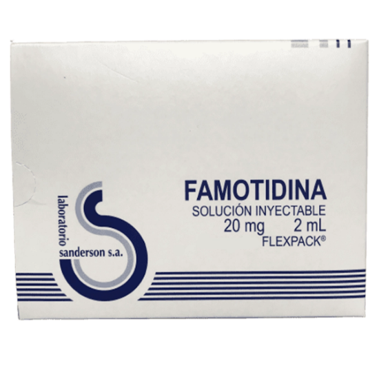 Imagen de FAMOTIDINA 20 MG / 2 ML FLEX X 100 AMP.