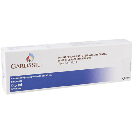 Imagen de GARDASIL 0,5ML / TETRA SUSP. INY. X 10 JERINGAS PRELLENADAS