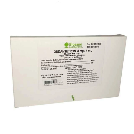 Imagen de ONDANSETRON 8MG / 4ML X 10 AMP