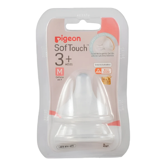 Imagen de PIGEON CHUPETE REPUESTO SOFTOUCH (+3 MESES) M BOCA ANCHA 2 UN