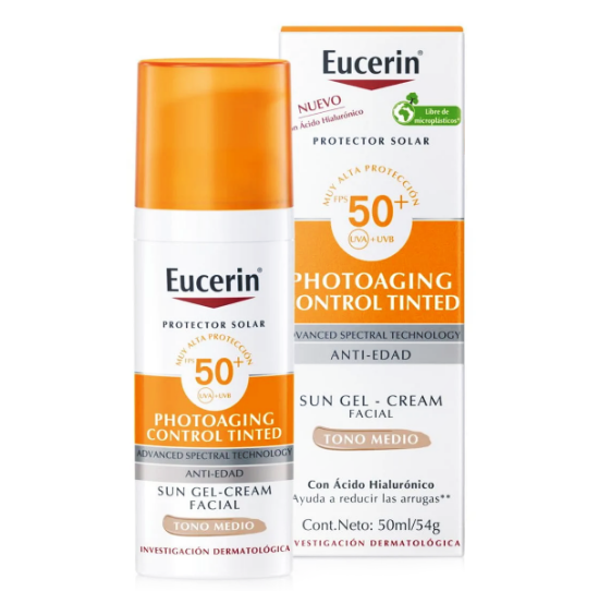 Imagen de EUCERIN SUN FACE CC CREME SPF50+ 50ML