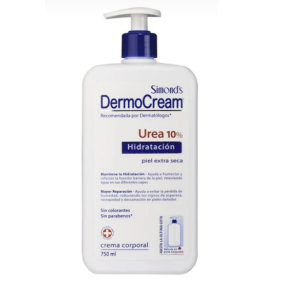 Imagen de SIMONDS DERMOCREAM HIDRATACION UREA 10% PIEL EXTRA SECA CREMA CORPORAL 750 ML
