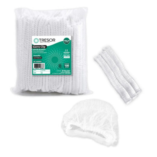 Imagen de Tresor Gorro Clip Blanco x 100 unidades