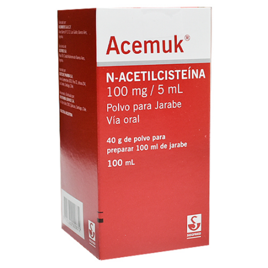 Imagen de Acemuk 100 mg / 5 ml polvo para jarabe x 100 ml