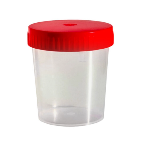 Imagen de FRASCO DE ORINA T/ROJA 100 A 120 ML ESTERIL BK25032 CAJA X 250