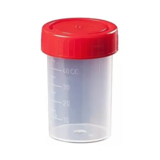 Imagen de FRASCO DE ORINA T/ROJA 60 ML ESTERIL BK 25182 CAJA X 500