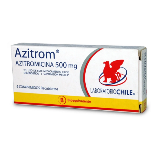 Imagen de AZITROM 500 MG 6 COMPRIMIDOS REC. [BE] (AZITROMICINA)